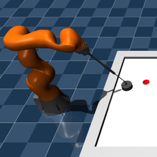 Learning to Play Air Hockey with Model-Based Deep Reinforcement Learning